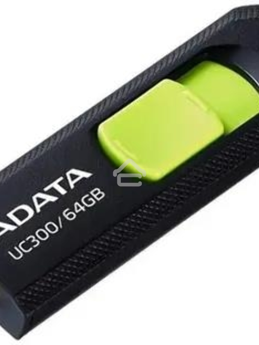 Флеш диск A-Data 64Gb Type-C UC300 ACHO-UC300-64G-RBK/GN USB3.2 черный/зеленый