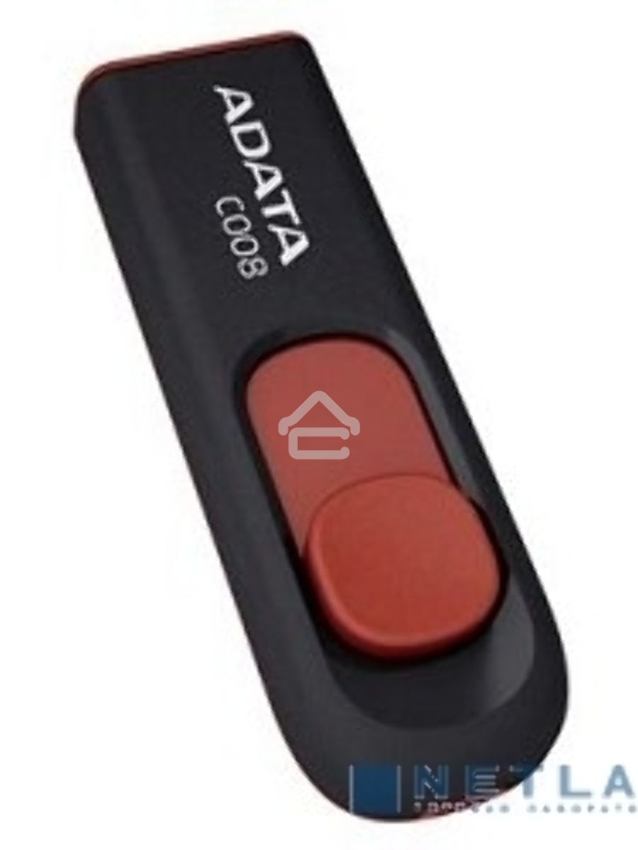 Флеш диск ADATA Flash Drive 32Gb С008 AC008-32G-RKD {USB2.0, Black-Red}