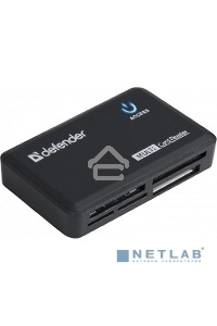 Кардридер DefenderOPTIMUS, до 4 типов карт одновременно + кабель USB 2.0 A(M) - MiniB (M) длина 1 м.