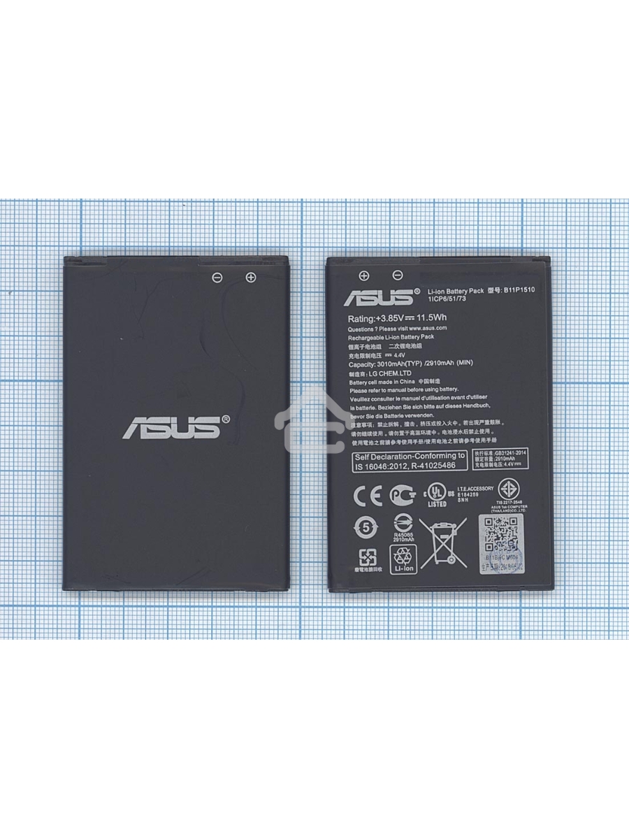 Аккумуляторная батарея B11Bj9c, B11P1510 для Asus Zenfone Go TV 3000mAh / 11.40Wh 3,8V