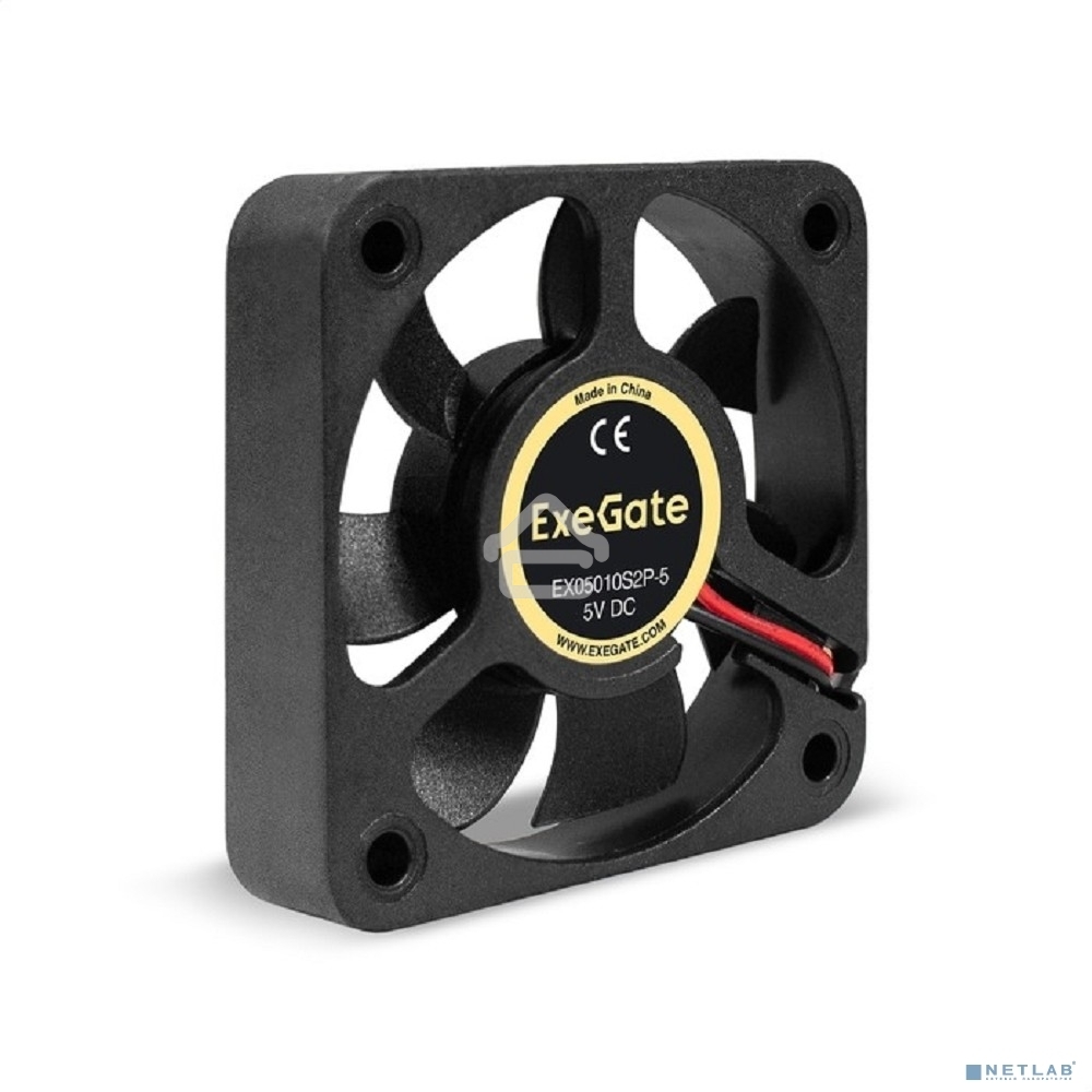 Вентилятор для корпуса ExeGate EX05010S2P-5 черный, 50 мм, 5500 об/мин, 27 дБ, 2 pin