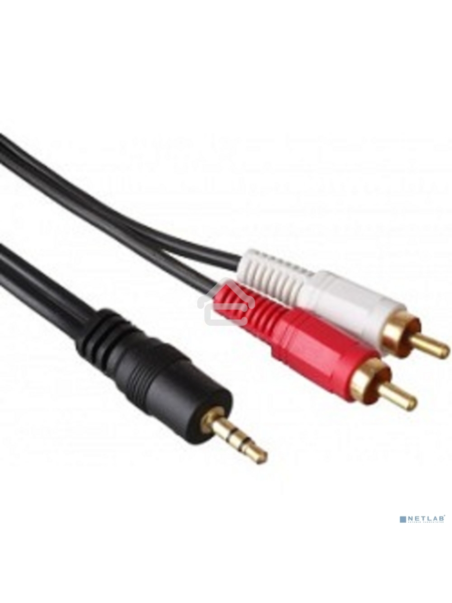 Кабель аудио Exegate 3.5mm Jack M - 2xRCA M 5м позолоченные разъемы