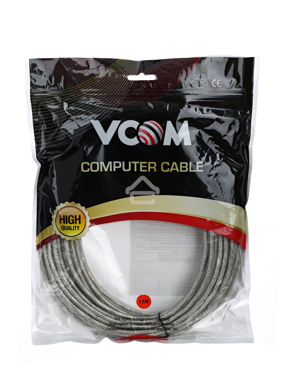 Кабель VCOM VUS7049-15M Кабель-адаптер USB2.0-repeater, удлинительный активный Am-->Af 15м