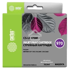 Картридж струйный Cactus CS-LC970M пурпурный (20 мл) для Brother MFC-260c/235c/DCP-150c/135c