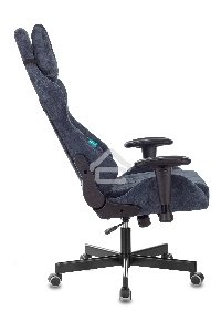 Кресло игровое Бюрократ VIKING KNIGHT LT27 FABRIC синий крестовина металл/пластик