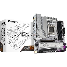 Материнская плата GIGABYTE B650M AORUS ELITE AX ICE, AM5, AMD B650, 4xDDR5, 4xSATA, 2xM.2, 1xPCIe 4.0 x16, 1xPCIe 4.0 x4, 1xDP, 1xHDMI, 1x2.5Gb LAN, Wi-Fi 6E, Bluetooth 5.3, S/PDIF, 2xUSB-C 10Gbps, 2xUSB-A 10Gbps, 5xUSB-A 5Gbps, 4xUSB-A 2.0, 2x3.5 мм, 7.1