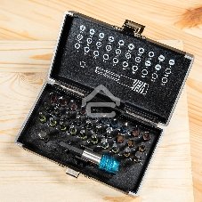 Набор бит GROSS, магнитный адаптер,сталь S2,пластиковый кейс,32 предм. 11363