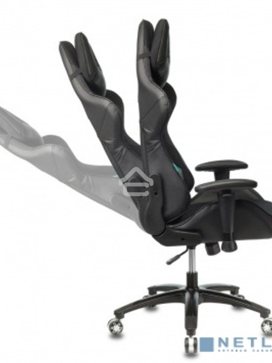 Кресло игровое Бюрократ VIKING 4 AERO BLACK EDITION черный искусст.кожа/ткань