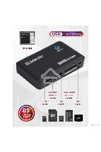 Кардридер DefenderOPTIMUS, до 4 типов карт одновременно + кабель USB 2.0 A(M) - MiniB (M) длина 1 м.