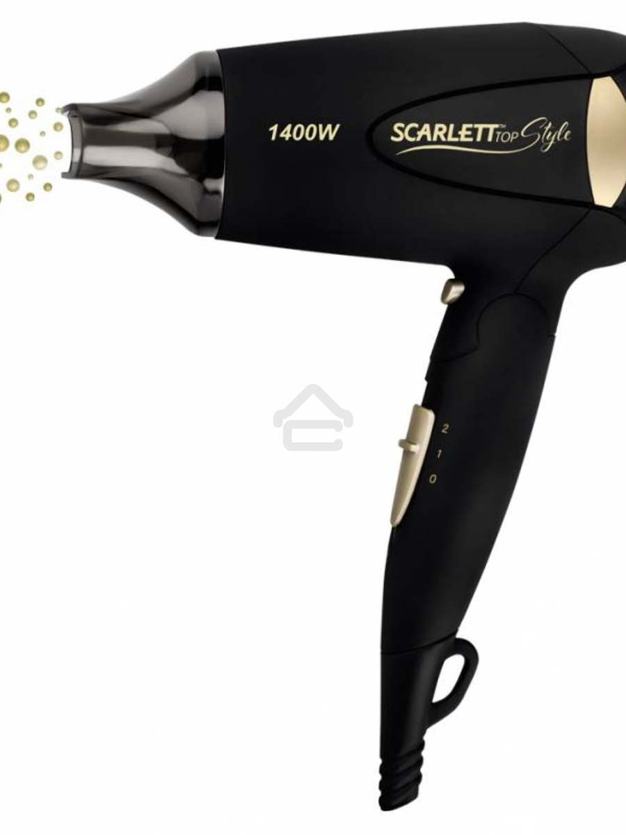Фен Scarlett SC-HD70IT10 черный/золотистый 1400Вт