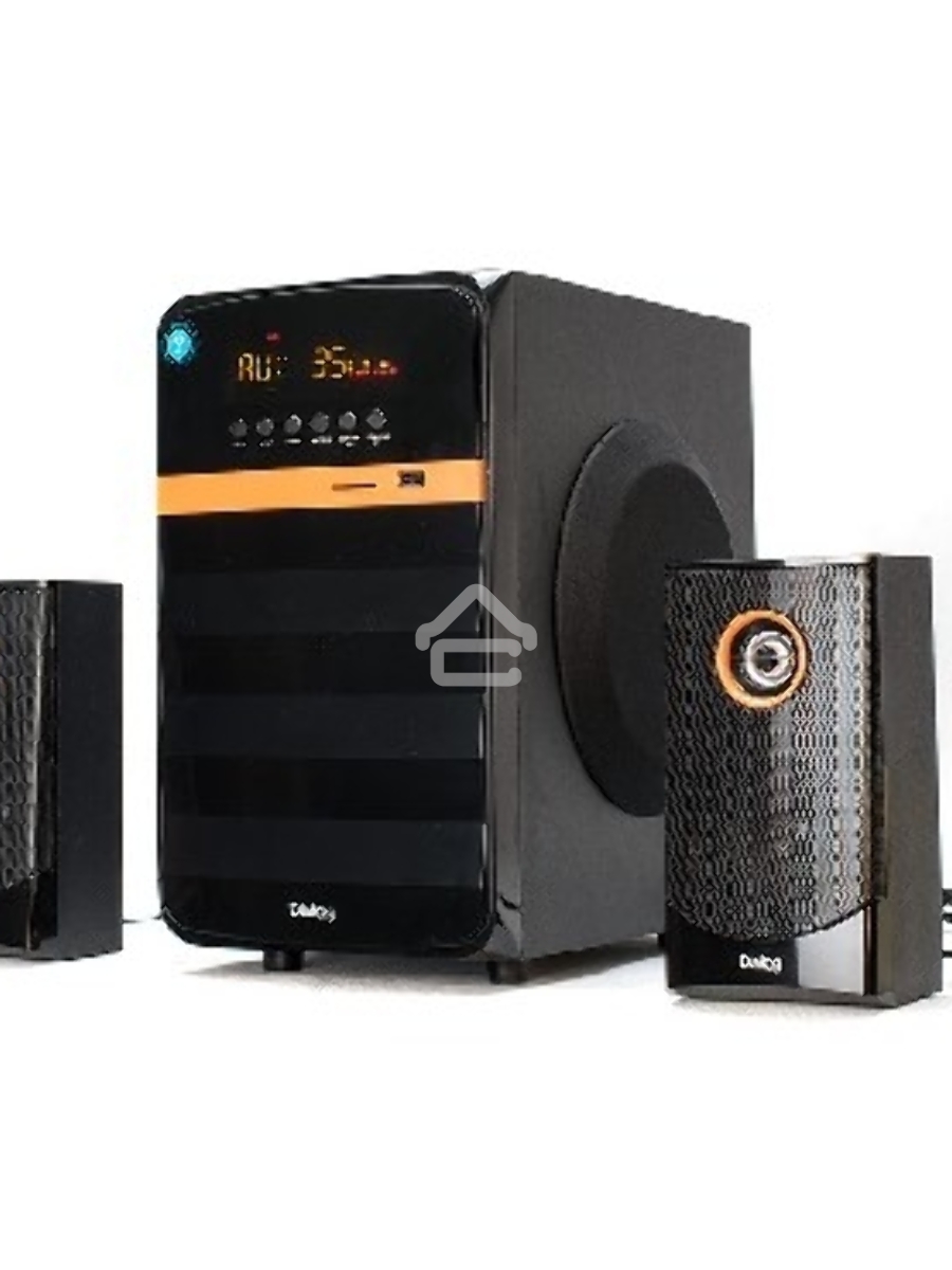Колонки Dialog Progressive AP-240B BLACK - акустические колонки 2.1, 50W+2*10W RMS, Bluetooth, USB+SD reader