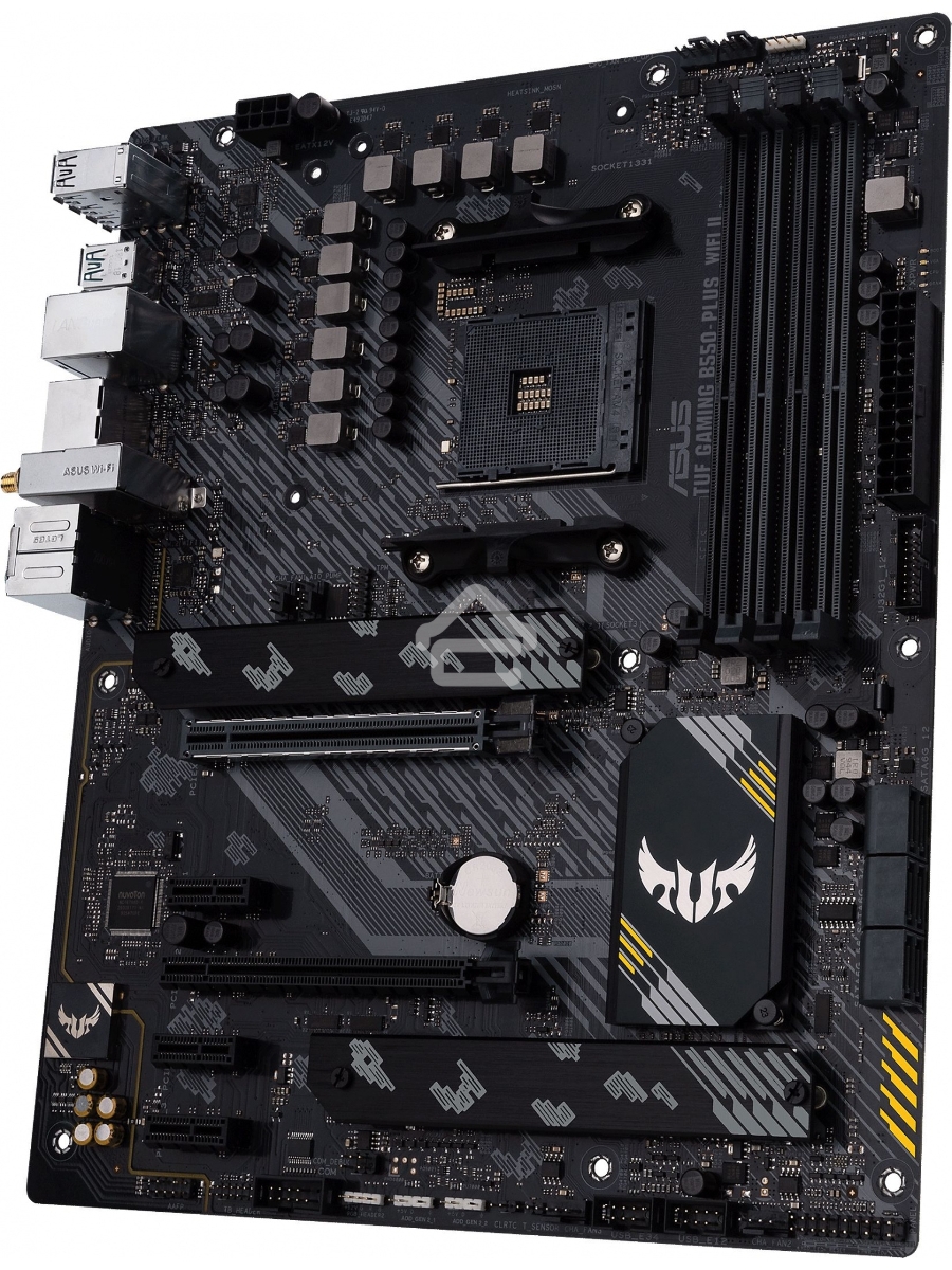 Материнская плата ASUS TUF GAMING B550-PLUS WIFI II, AM4, AMD B550, 4xDDR4, 6xSATA, 2xM.2, 1xPCI-E 3.0 x16, 1xPCI-E 4.0 x16, 3xPCI-E x1, 1xDP, 1xHDMI, 1x 2.5Gb LAN, 2xUSB-A 3.2 Gen 1, 1xUSB-A 3.2 Gen 2, 1xUSB-C 3.2 Gen 2, 3x3.5 мм, 7.1, ATX