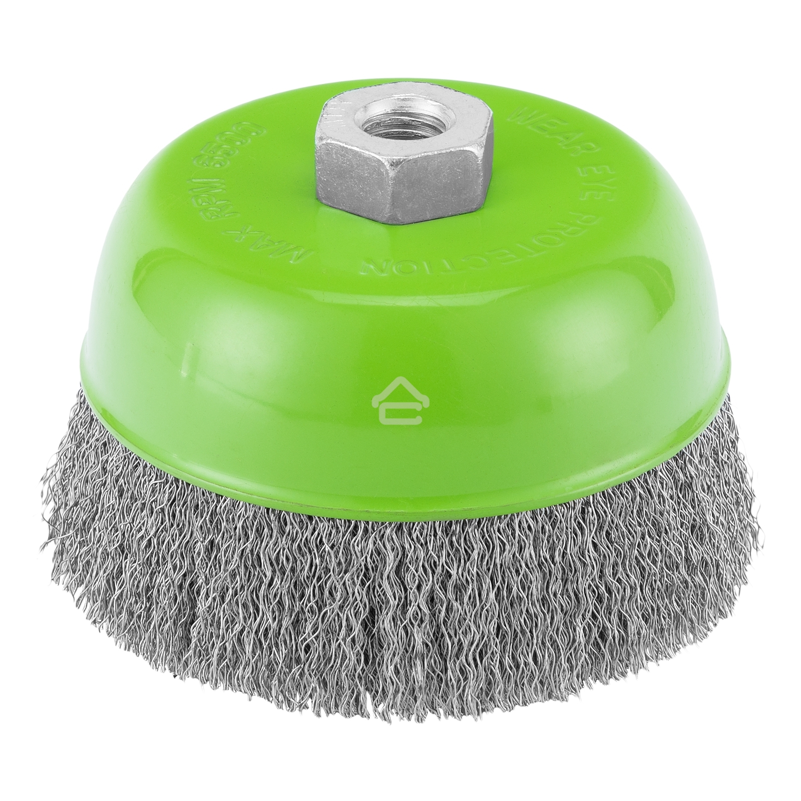 Щетка для УШМ Сибртех 125 мм М14, чашка, витая проволока 0,3 мм