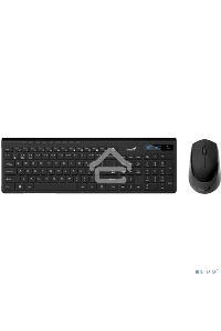 Комплект беспроводной Genius Smart KM-8230 BLACK, клавиатура+мышь, USB, 1 мини-ресивер на оба устройства. Клавиатура: 104 клавиши кнопка SmartGenius, клавиши т