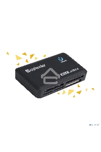 Кардридер DefenderOPTIMUS, до 4 типов карт одновременно + кабель USB 2.0 A(M) - MiniB (M) длина 1 м.