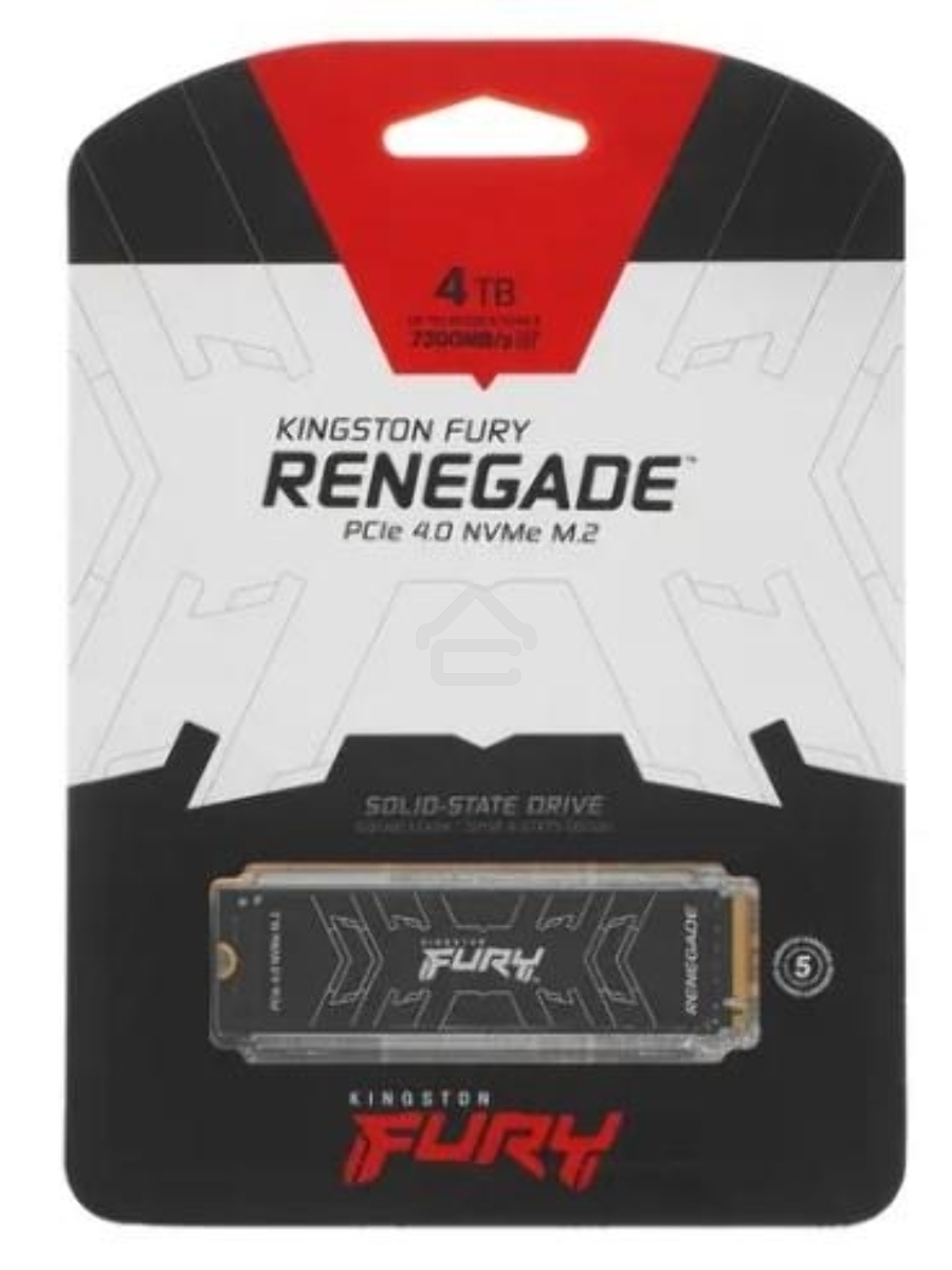 Накопитель SSD Kingston FURY Renegade, 4000 ГБ, M.2 2280, PCIe 4.0 x4, NVMe, R/W 7300/7000, с радиатором