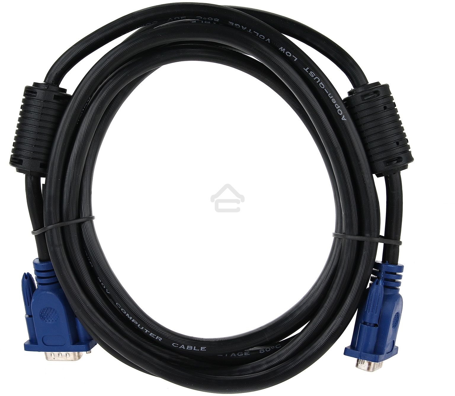 Кабель VGA 3м AOpen 2 фильтра, монитор-SVGA card 15M-15M, ACG341AD-3M