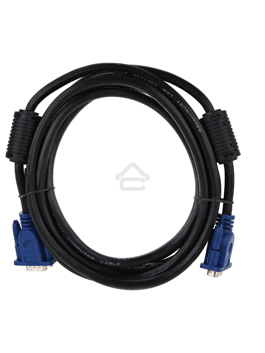Кабель VGA 3м AOpen 2 фильтра, монитор-SVGA card 15M-15M, ACG341AD-3M