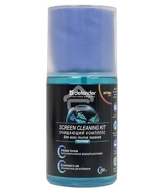 Чистящий спрей Defender для экранов / пластиковый флакон с пульверизатором 200 мл + микрофибра 20 х 20 см / Беларусь