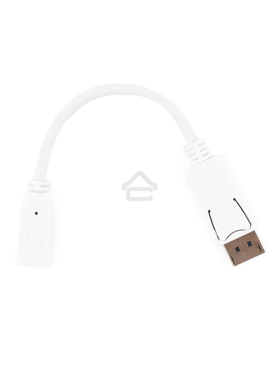 Переходник miniDisplayPort - DisplayPort, Cablexpert A-mDPF-DPM-001-W, 20F/20M, длина 16см, белый, пакет