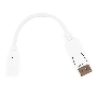 Переходник miniDisplayPort - DisplayPort, Cablexpert A-mDPF-DPM-001-W, 20F/20M, длина 16см, белый, пакет