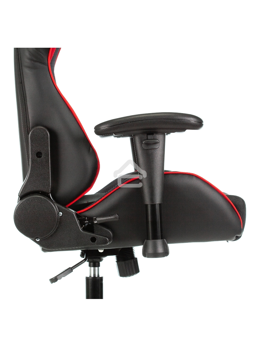 Кресло игровое Бюрократ VIKING 4 AERO RUS белый/синий/красный/черный, искусст. кожа/ткань, две подушки