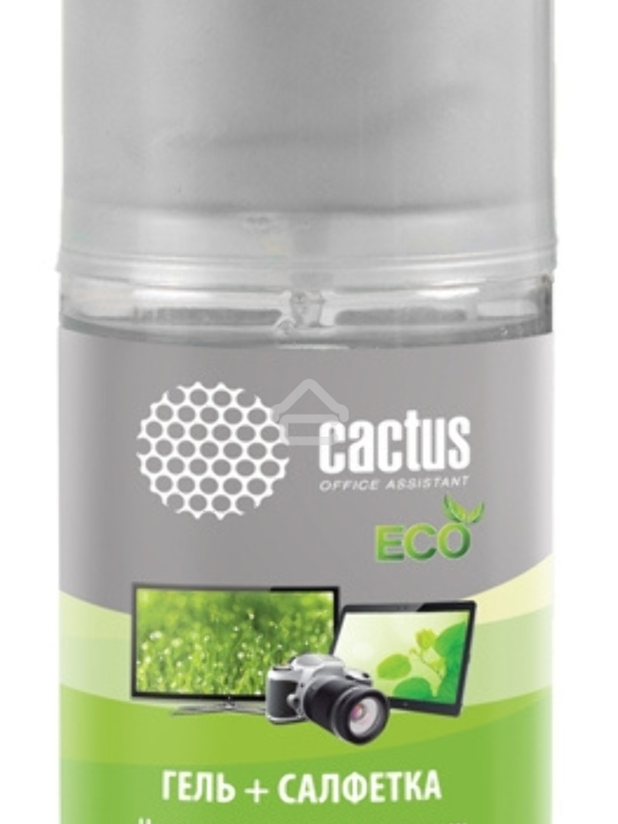 Чистящий набор (салфетки + гель) Cactus CS-S3004E для экранов и оптики 1шт 18x18см 200мл