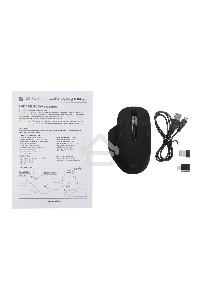 Мышь беспроводная Oklick 636LWC черный, 2400 dpi, радиоканал, USB/USB-C, кнопки - 6