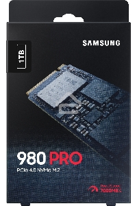 Накопитель SSD Samsung 980 PRO, 1TB, PCIe 4.0 x4, M.2 2280, NVMe, R/W 7000/5000, с радиатором