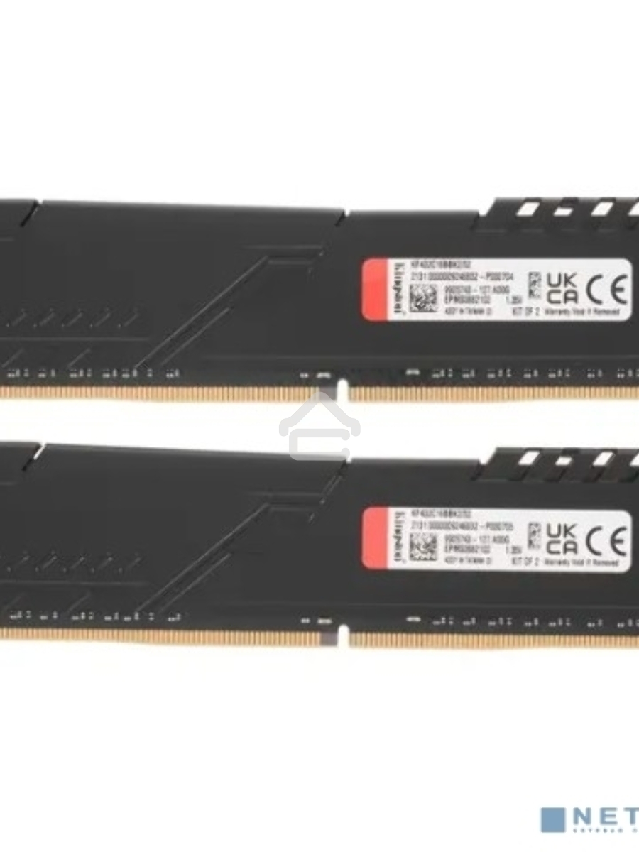 Оперативная память Kingston Fury Beast , DDR4, 32GB (2x16GB), 3200MHz, CL16, DIMM, с радиатором, чёрный