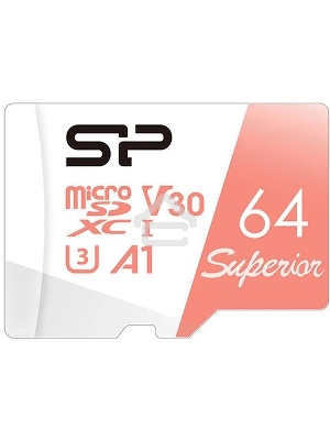 Флеш карта microSD 64GB Silicon Power Superior A1 microSDXC Class 10 UHS-I U3 100/80 Mb/s