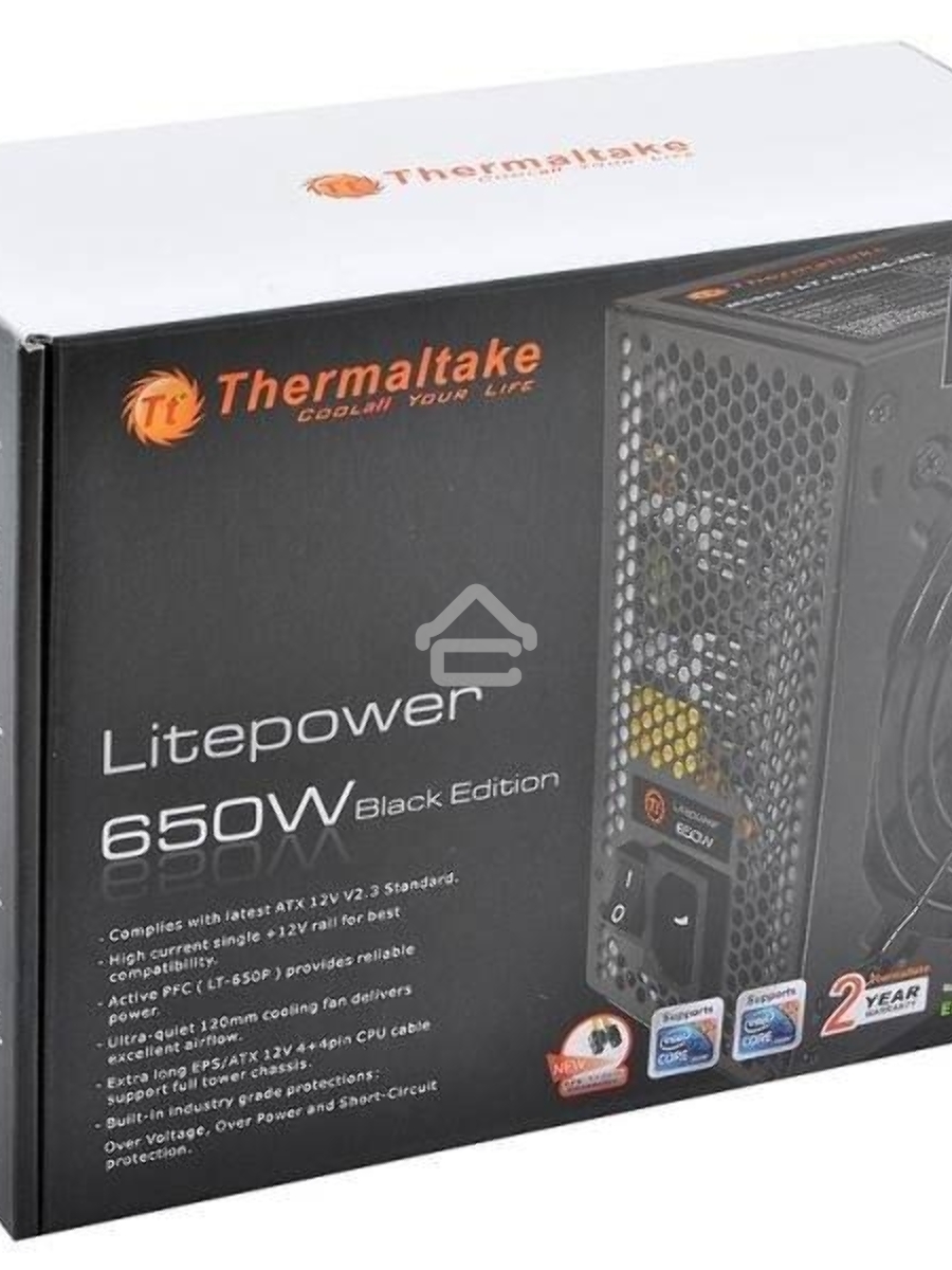 Блок питания Thermaltake Litepower (PS-LTP-0650NPCNEU-2), 650Вт, 120мм, черный