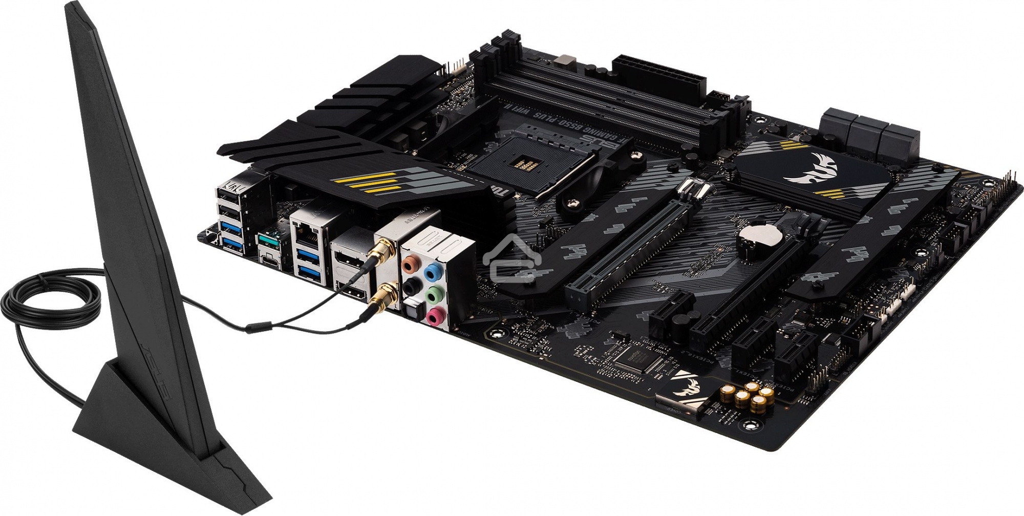 Материнская плата ASUS TUF GAMING B550-PLUS WIFI II, AM4, AMD B550, 4xDDR4, 6xSATA, 2xM.2, 1xPCI-E 3.0 x16, 1xPCI-E 4.0 x16, 3xPCI-E x1, 1xDP, 1xHDMI, 1x 2.5Gb LAN, 2xUSB-A 3.2 Gen 1, 1xUSB-A 3.2 Gen 2, 1xUSB-C 3.2 Gen 2, 3x3.5 мм, 7.1, ATX