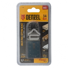 Насадка для МФИ Denzel режущая пазовая прямая, HCS, по дереву, ламинату, 34 х 2,5 мм, крупный зуб