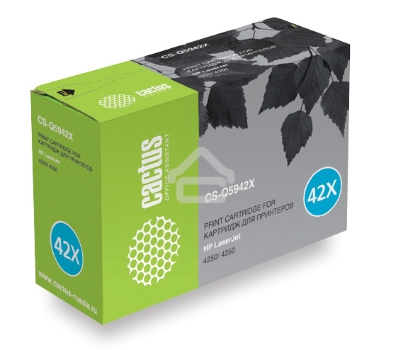 Картридж лазерный Cactus CS-Q5942X черный (20000 стр.) для HP 4250/4350