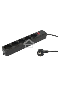 Сетевой фильтр PC Pet AP01006-1.8-BK 1.8м (5 розеток) черный