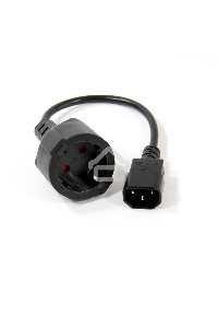 Кабель-переходник UPS->розетка VCOM (IE-320 C14 to Socket Type-F) 3Gx0,75mm VDE <CE002>