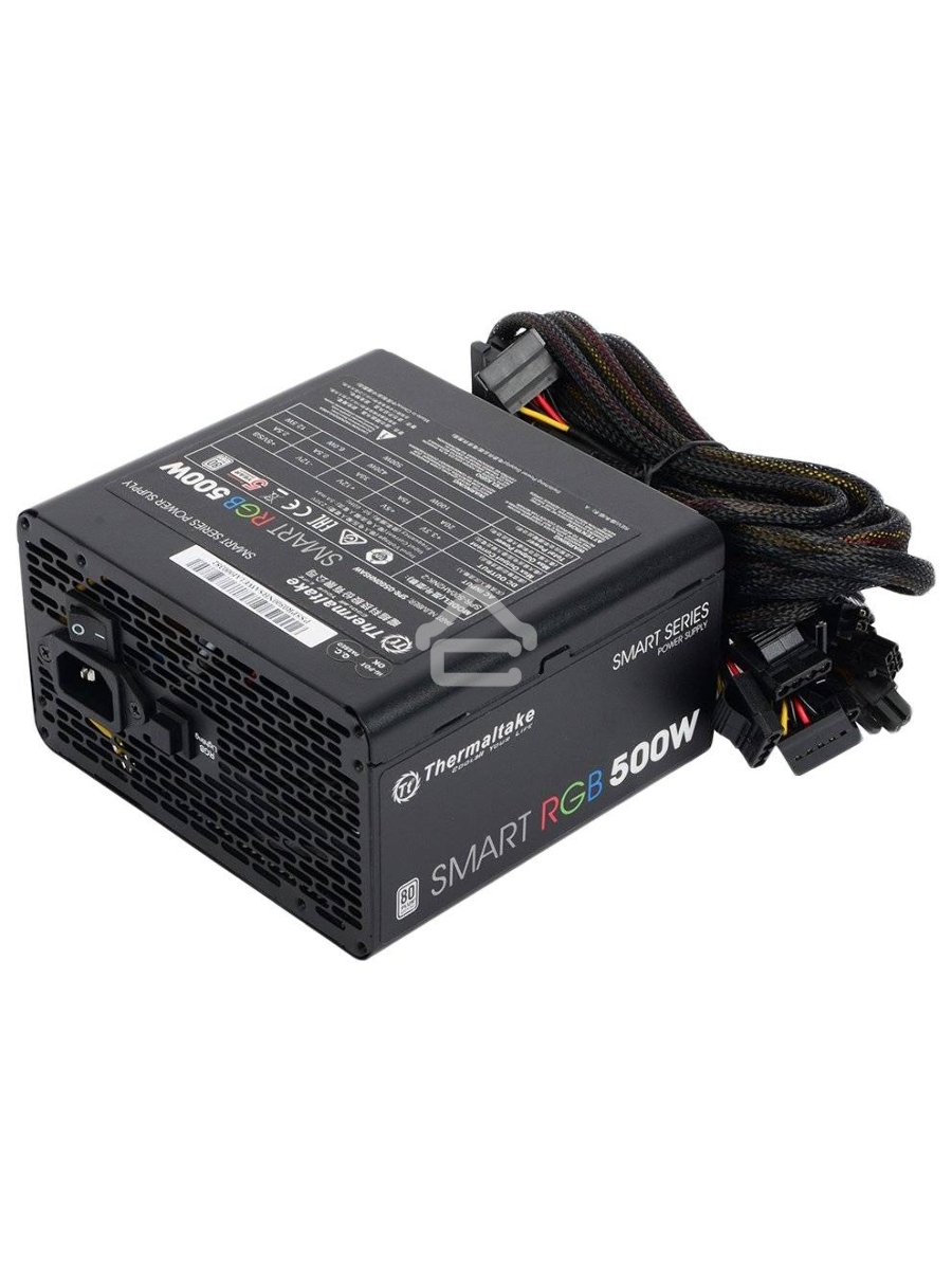 Блок питания Thermaltake Smart RGB (PS-SPR-0500NHSAWE-1), 500Вт, 80 PLUS, 120мм, черный