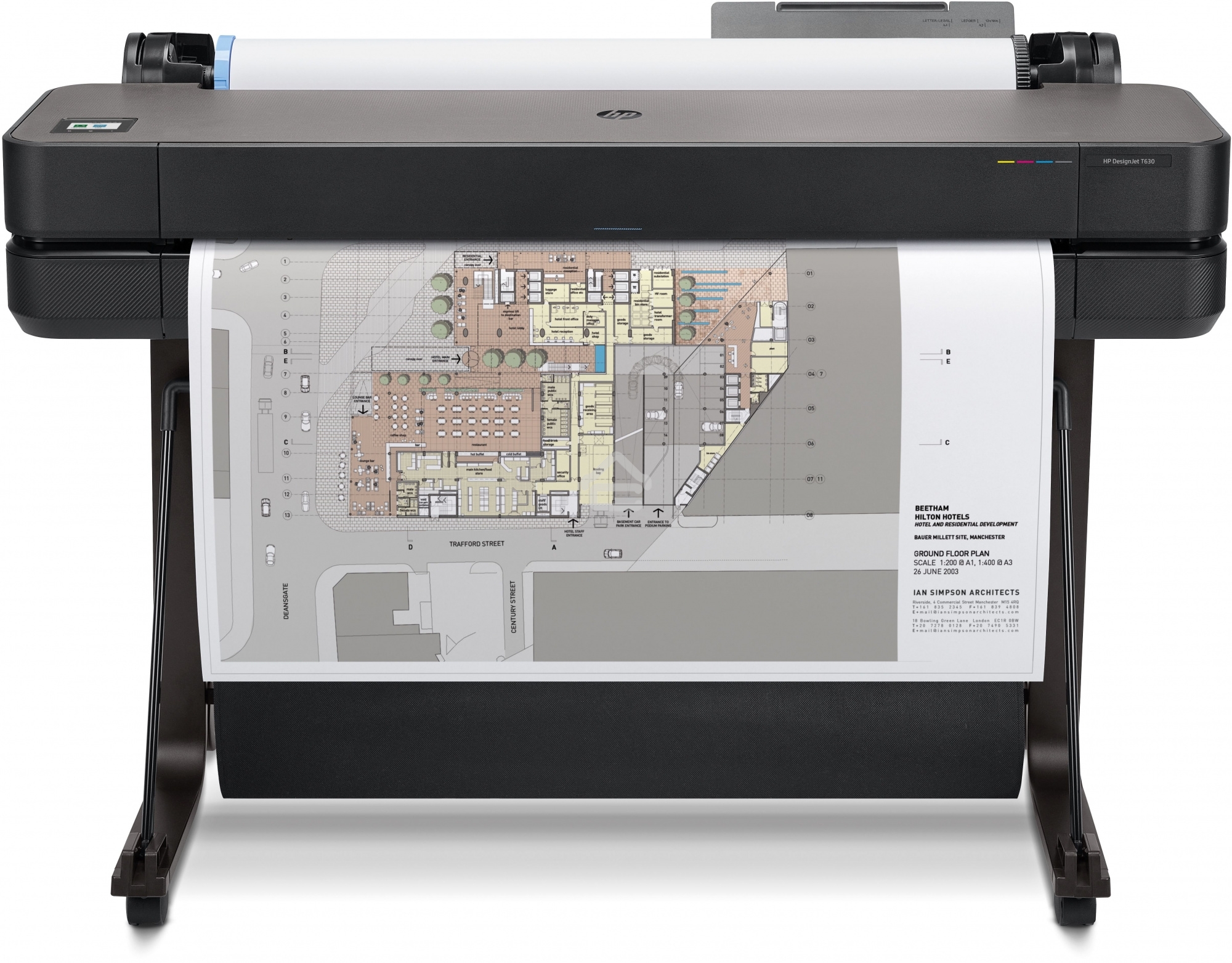 Плоттер струйный HP Designjet T630 (5HB11A), A0, 36