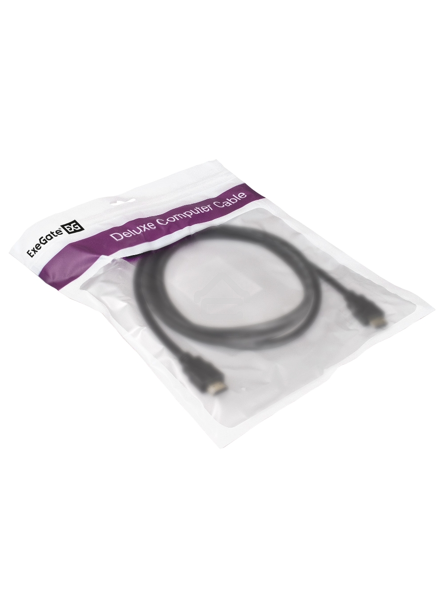 Кабель HDMI ExeGate EX287730RUS EX-CC-HDMI2-1.8 (19M/19M, v2.0, 1,8м, 4K UHD, Ethernet, позолоченные контакты)