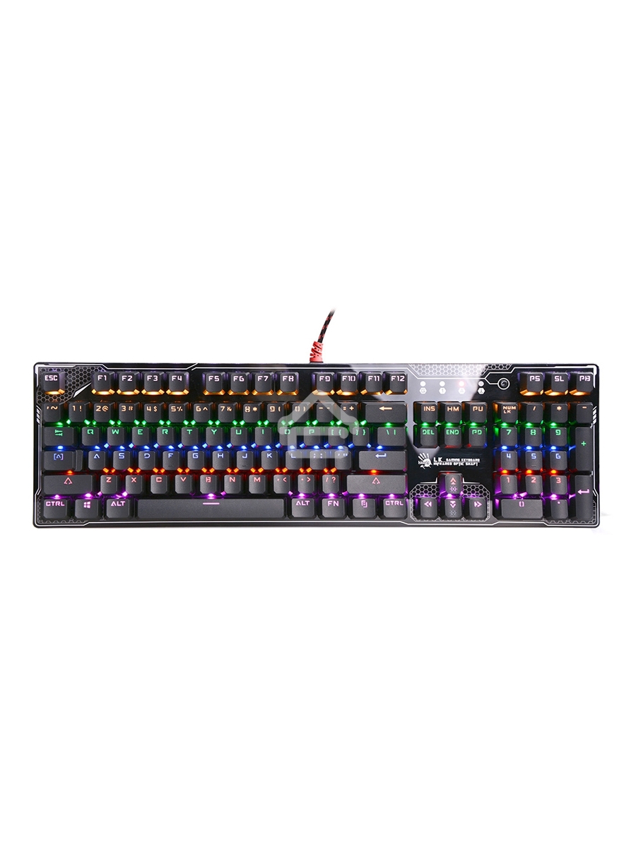 Клавиатура A4Tech Bloody B810R серый/черный USB Gamer LED
