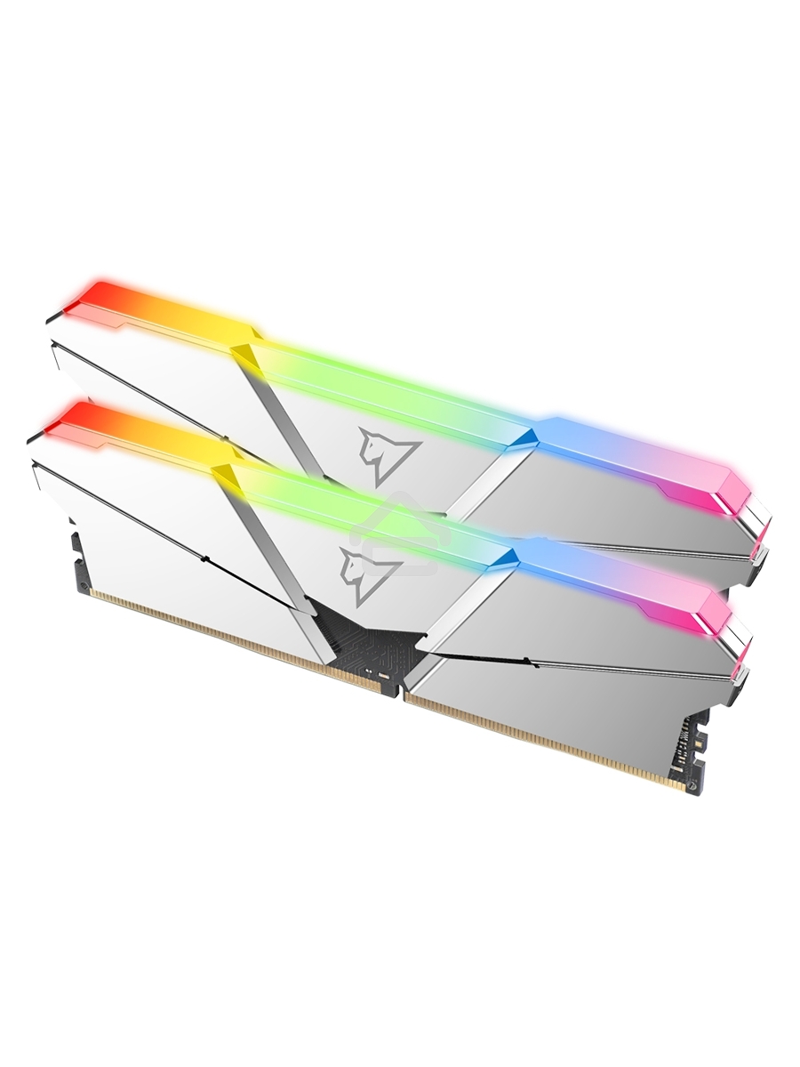 Оперативная память NETAC Shadow, DDR5, 16GB (2x8GB), 4800MHz, CL40, DIMM, с радиаторами, RGB, серебристый