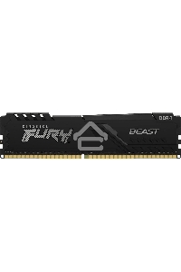Оперативная память Kingston Fury Beast, DDR4, 8GB (1x8GB), 3600MHz, CL17, с радиатором, черны
