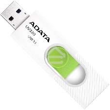 Флешка USB ADATA UV320 (AUV320-512G-RWHGN), 512Gb, USB 3.2 Gen1, R/W 100/30, белый/зеленый