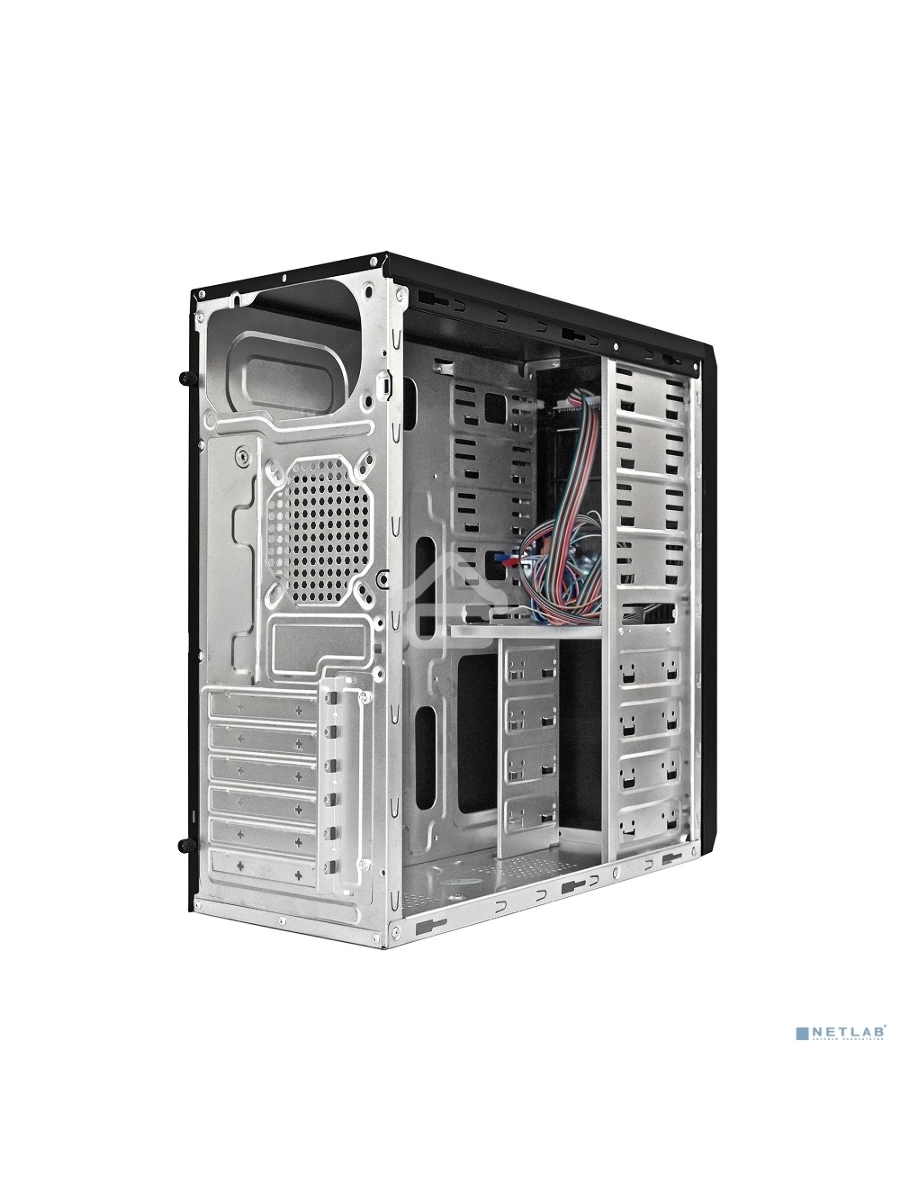 Компьютерный корпус Miditower ExeGate UN-605B Black, ATX, <UN350, 120mm>, 2*USB, Audio, замок блокировки кнопки питания