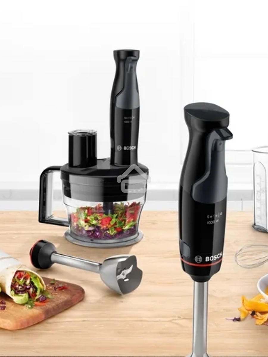 Блендер погружной Bosch MSM4B621, 1000Вт, черный
