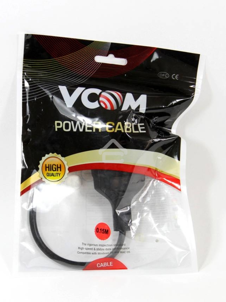 Кабель-переходник UPS->розетка VCOM (IE-320 C14 to Socket Type-F) 3Gx0,75mm VDE <CE002>