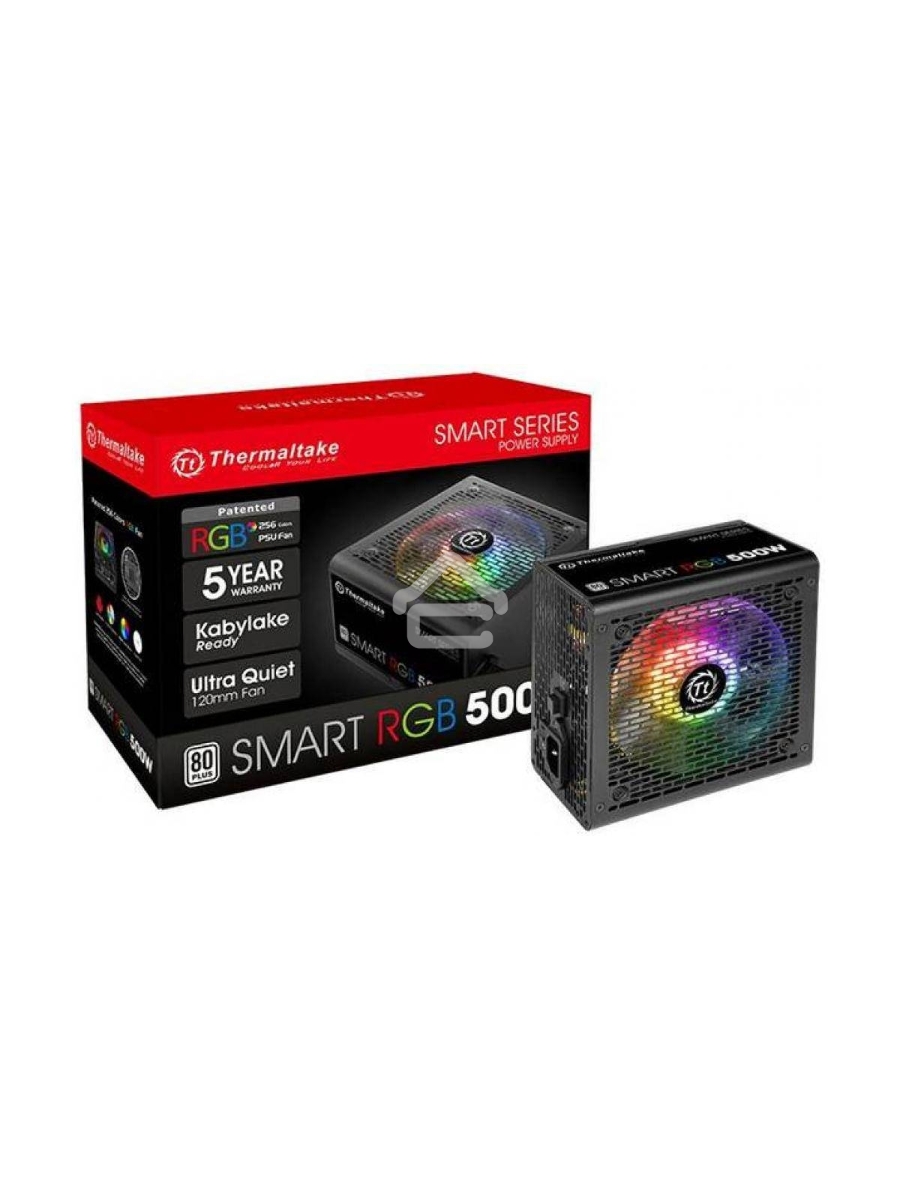Блок питания Thermaltake Smart RGB (PS-SPR-0500NHSAWE-1), 500Вт, 80 PLUS, 120мм, черный