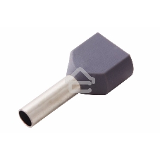 Наконечник штыревой втулочный изолированный F-10 мм 2х2.5 мм² (НШВи(2) 2.5-10/НГи2 2,5-10) серый Rexant