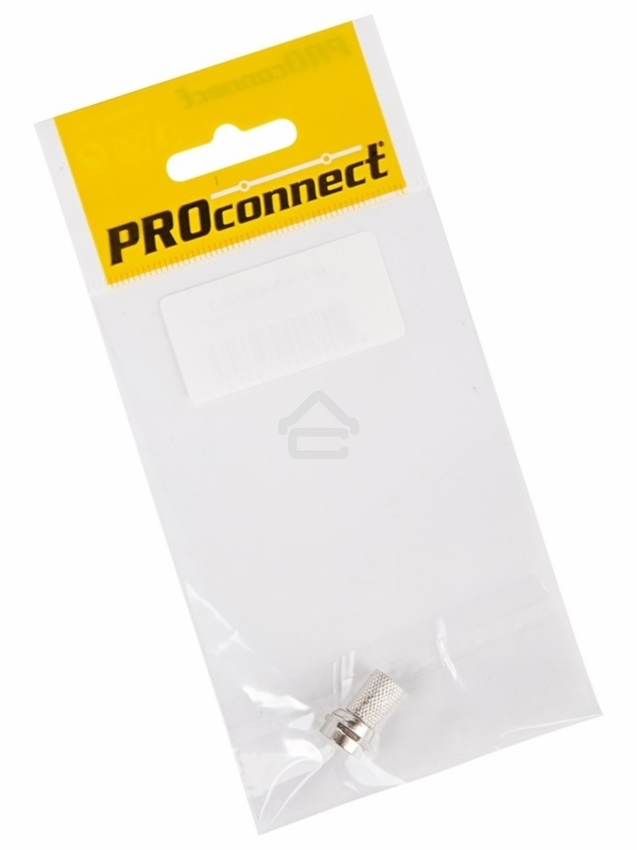 Разъем антенный на кабель Proconnect, штекер F для кабеля RG-6, (1шт.) (пакет)